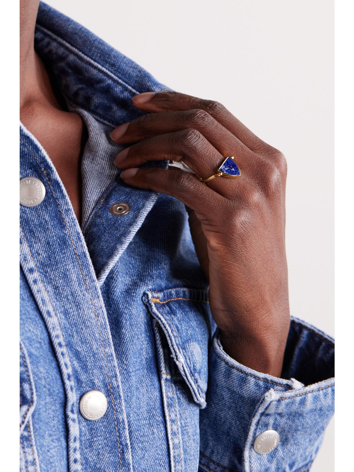 MATEO Flip 14-karat Gold, Lapis Lazuli And Diamond Ring Product Image