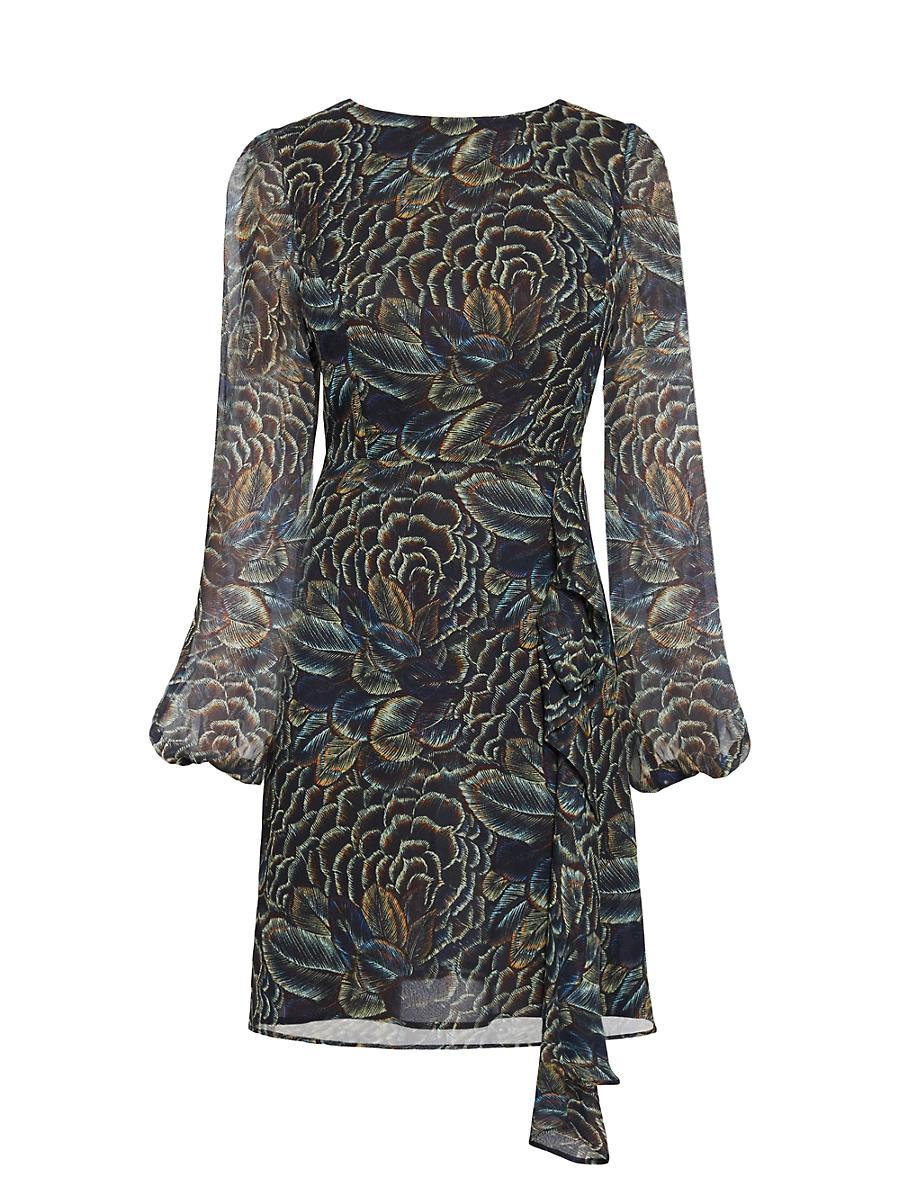 Womens Floral Georgette Minidress Product Image