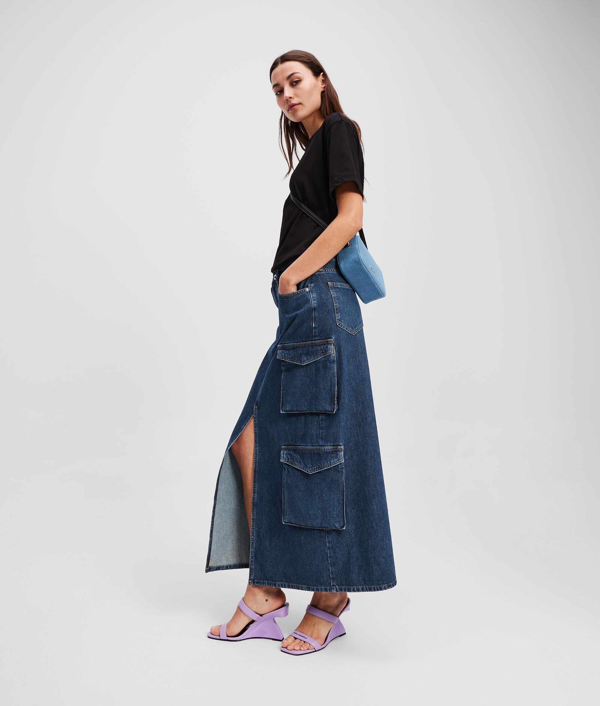 UTILITY DENIM MAXI SKIRT Product Image