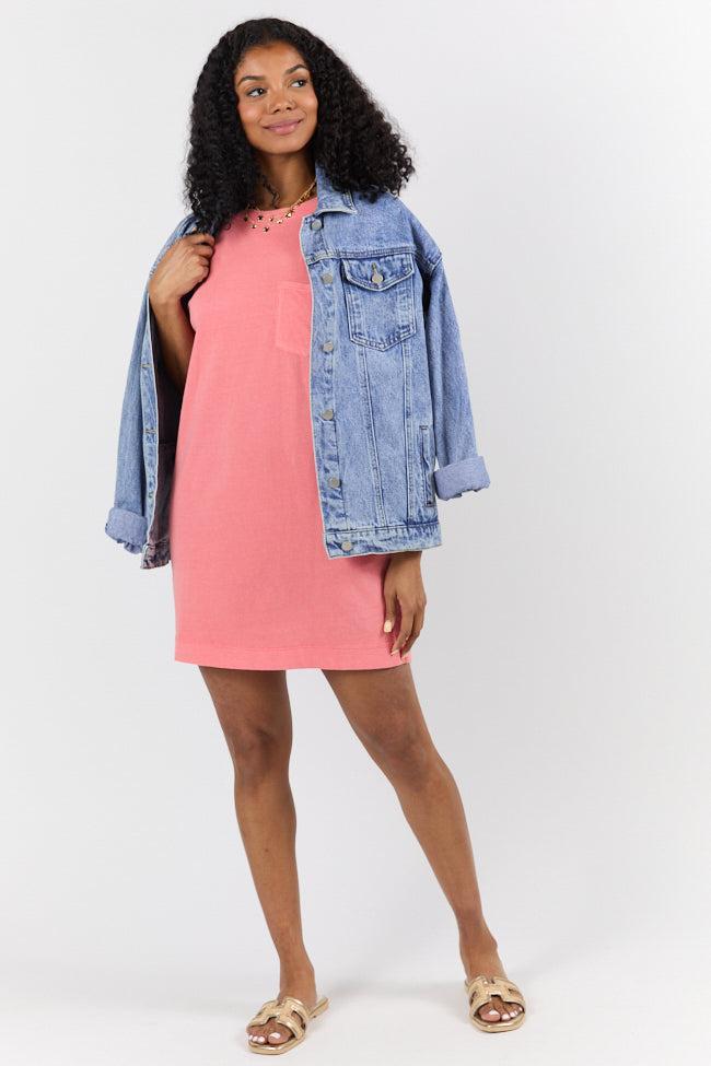 Memories That Last Coral T-Shirt Dress SALE Product Image
