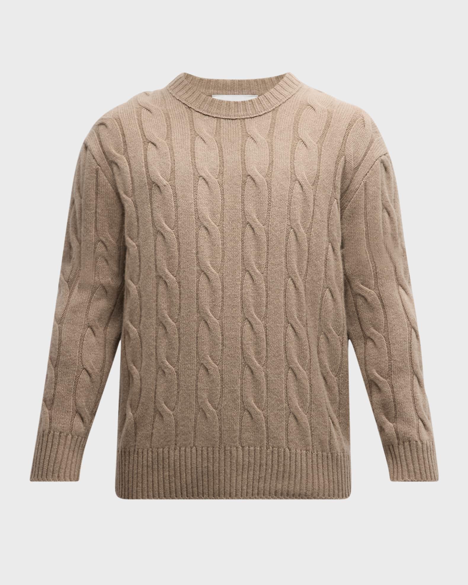 Men's Cashmere Cable-Knit Sweater Product Image