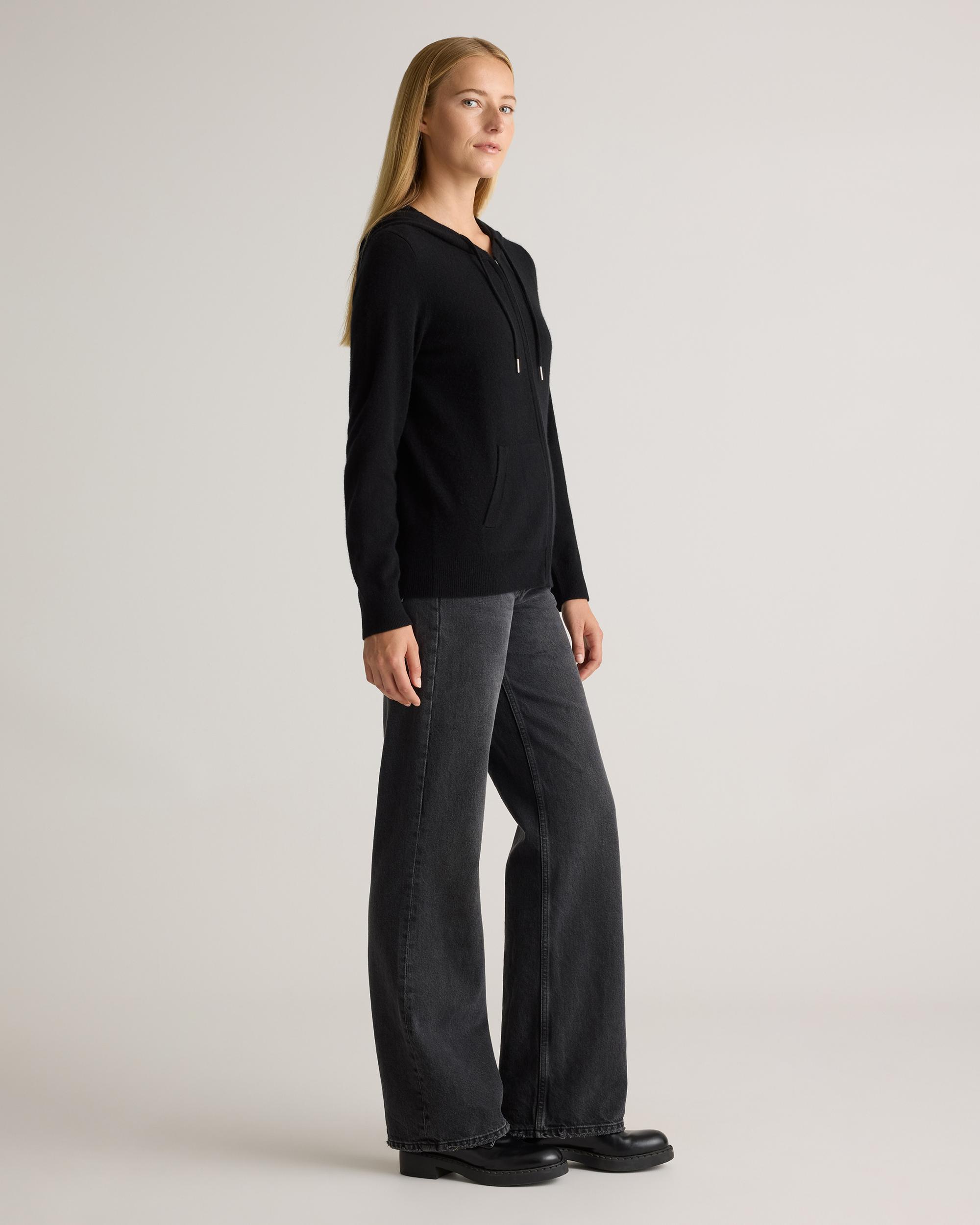 Quince | Women's Mongolian Cashmere Full-Zip Hoodie Jacket Product Image