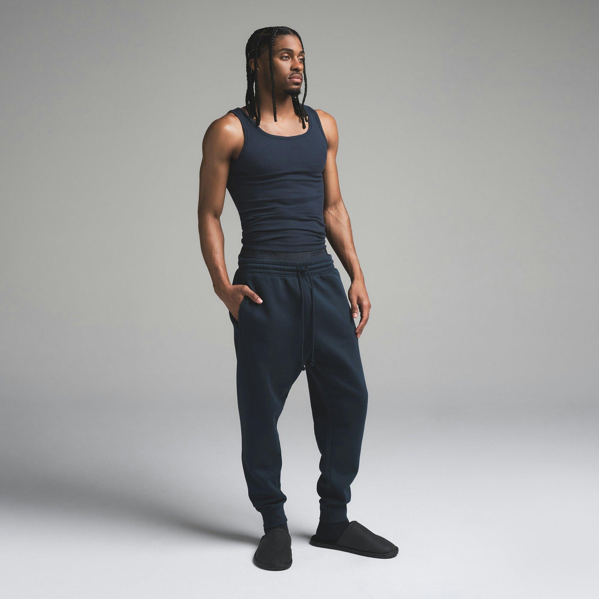 FLEECE LOUNGE MENS TAPERED JOGGER | NAVY Product Image