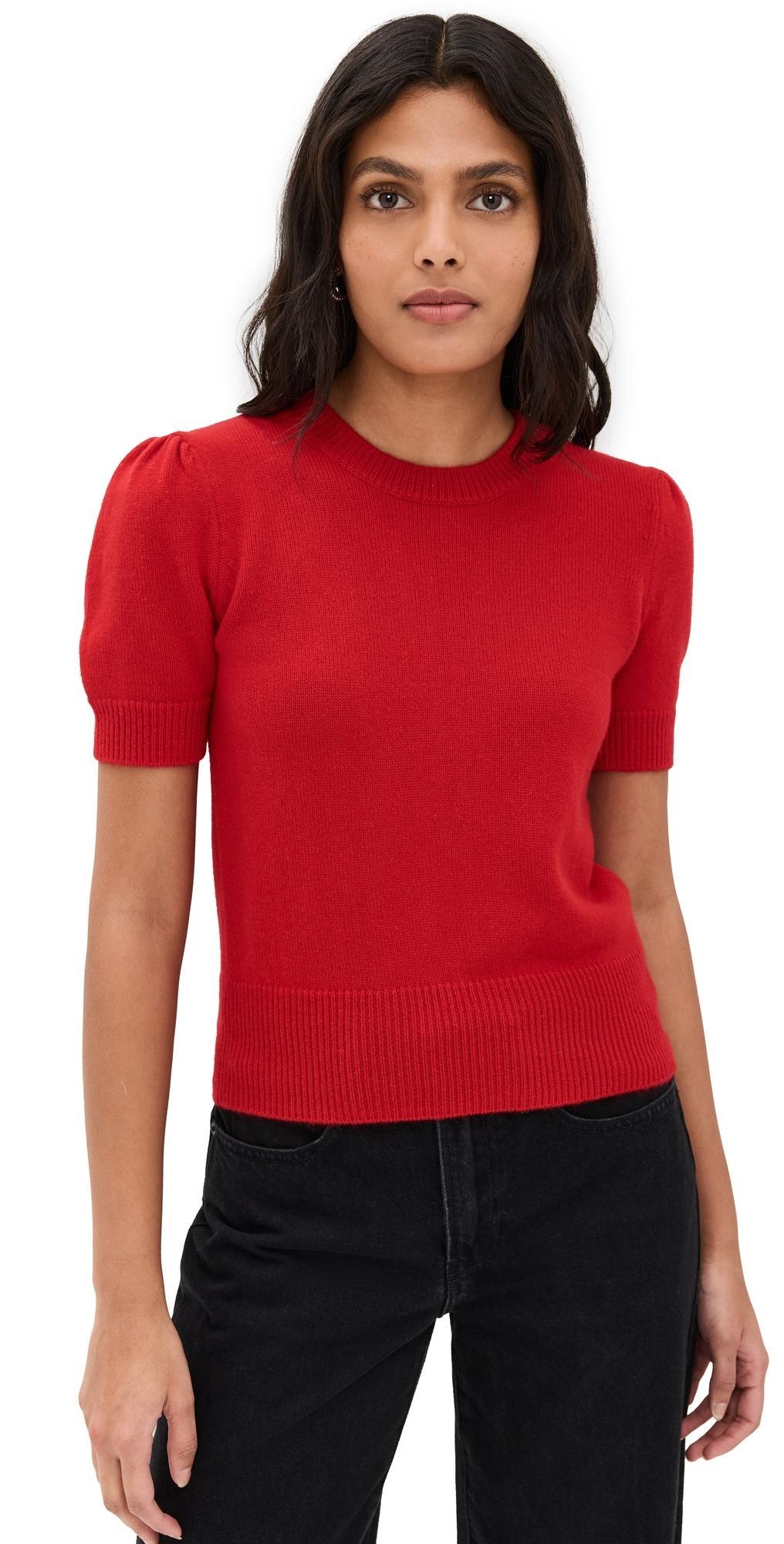 Short-Sleeve Cashmere Sweater Product Image