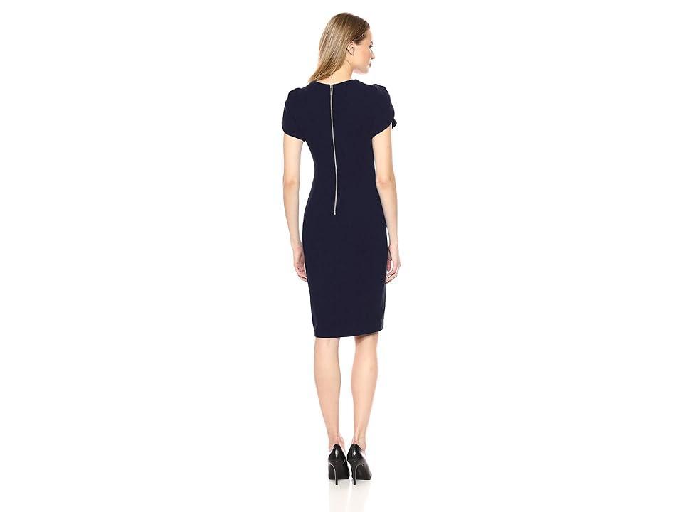 Calvin Klein Tulip Sleeve Sheath Dress (Indigo) Women's Dress Product Image