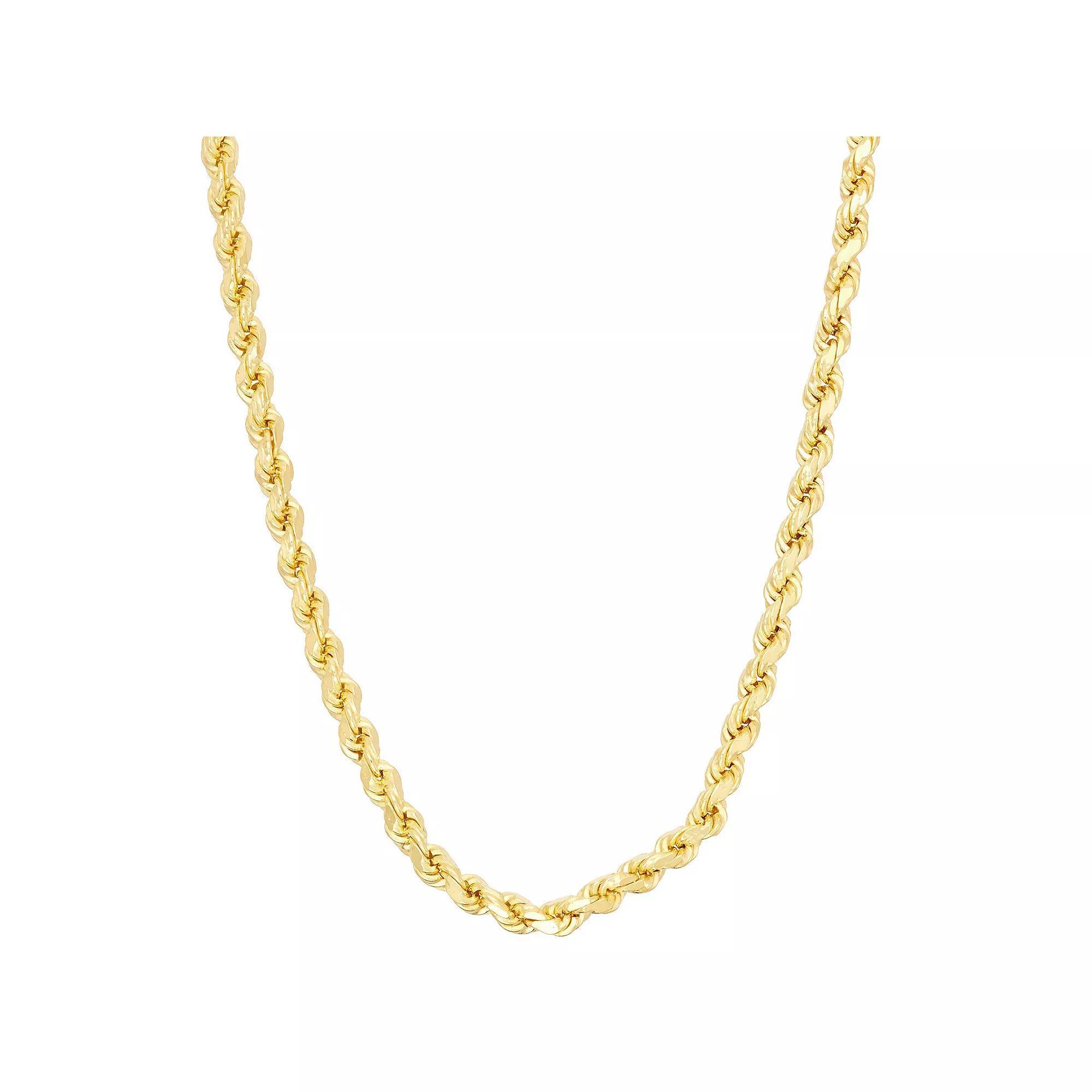 Jordan Blue Men's 14k Gold Over Sterling Silver Rope Chain Necklace, Size: 24" Product Image