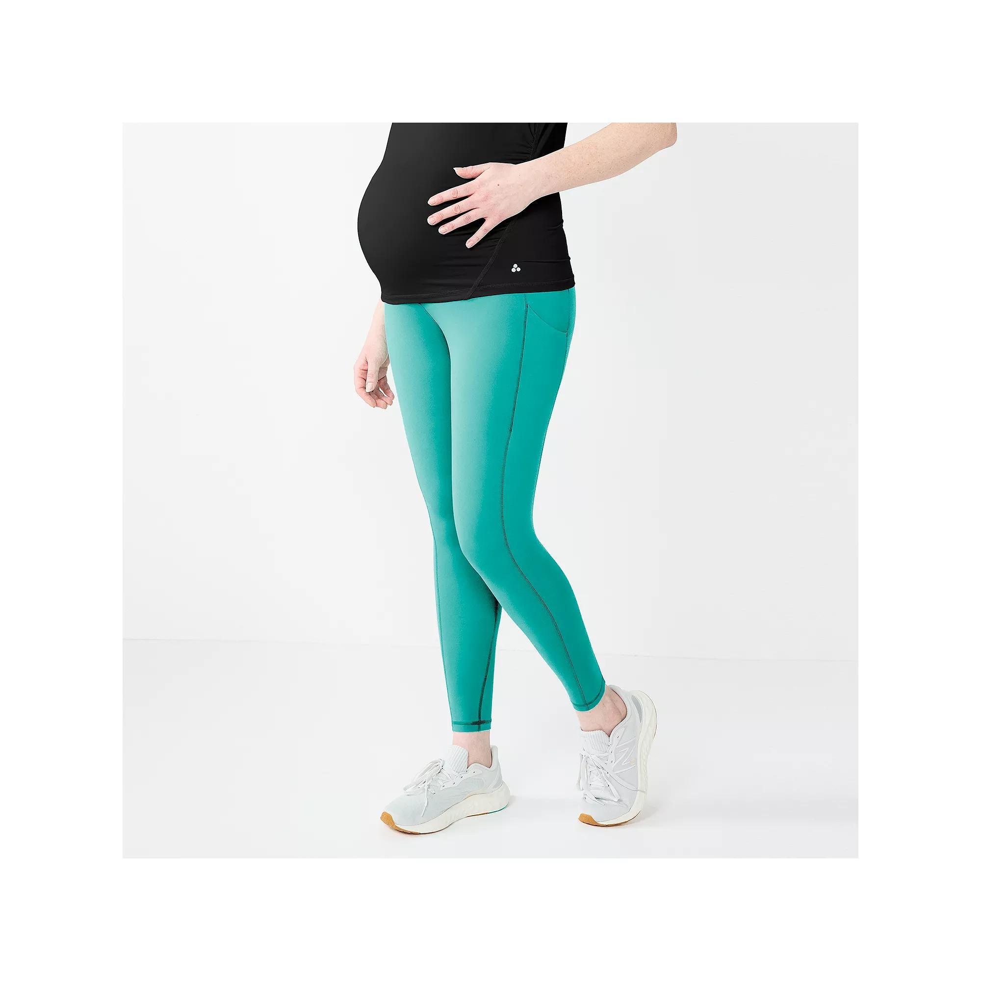 Maternity Tek Gear® Ultrastretch 7/8 Leggings, Women's, Size: Medium, Blue Crayon Product Image