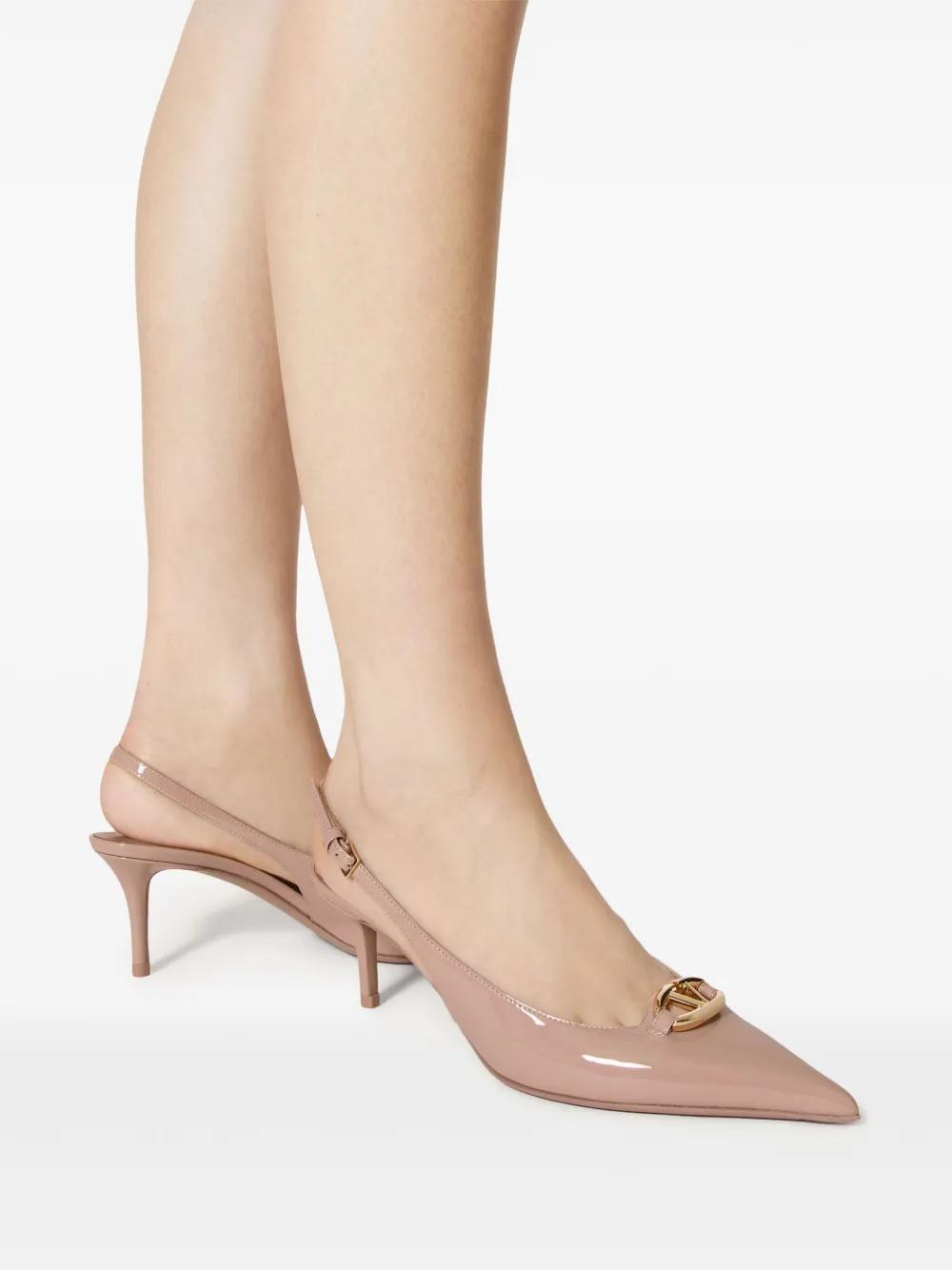 60mm VLogo slingback leather pumps Product Image