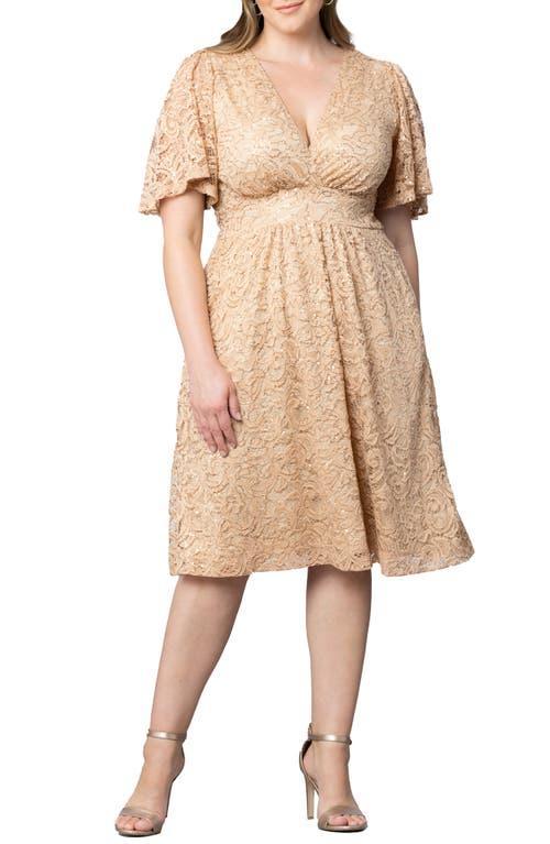Womens Starry Sequin-Embellished Lace Dress Product Image