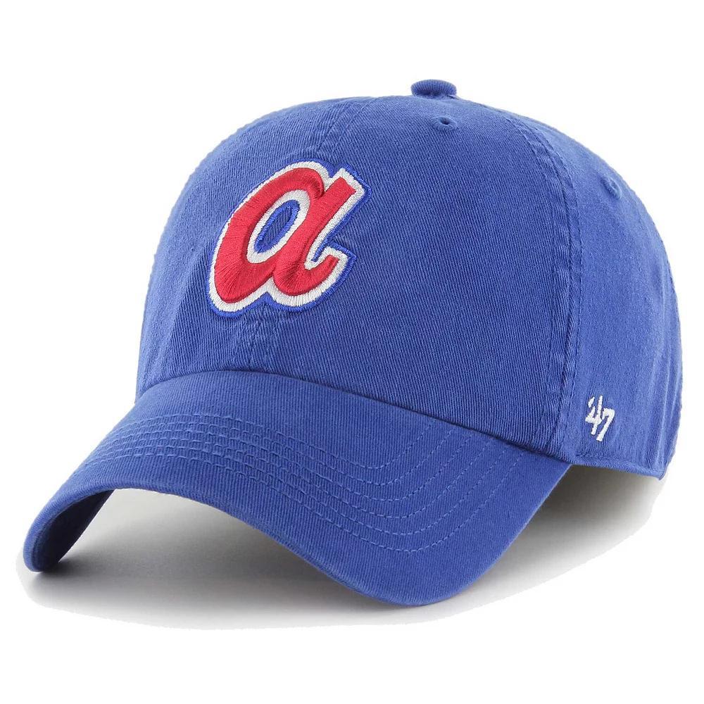 Men's '47 Royal Atlanta Braves Cooperstown Collection Franchise Fitted Hat, Size: Small, Blue Product Image