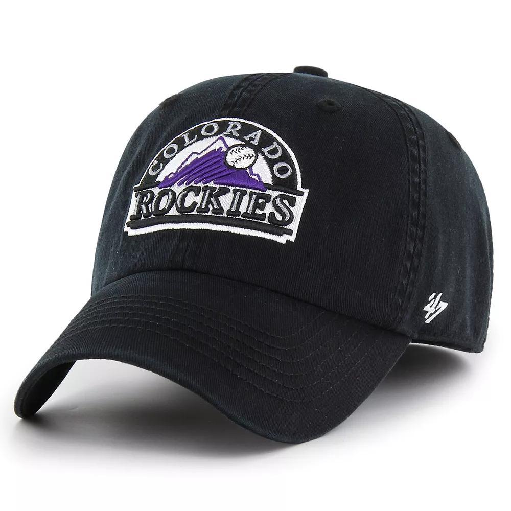 Men's '47 Black Colorado Rockies Cooperstown Collection Franchise Fitted Hat, Size: XL Product Image
