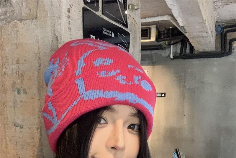 Print Knit Beanie Product Image