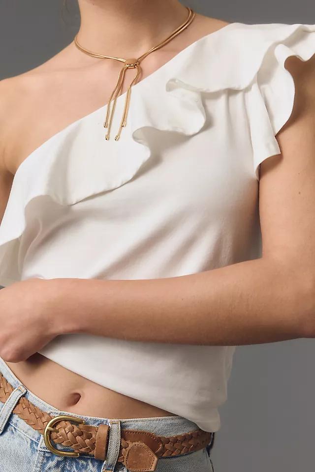 Maeve One-Shoulder Ruffled Top Product Image