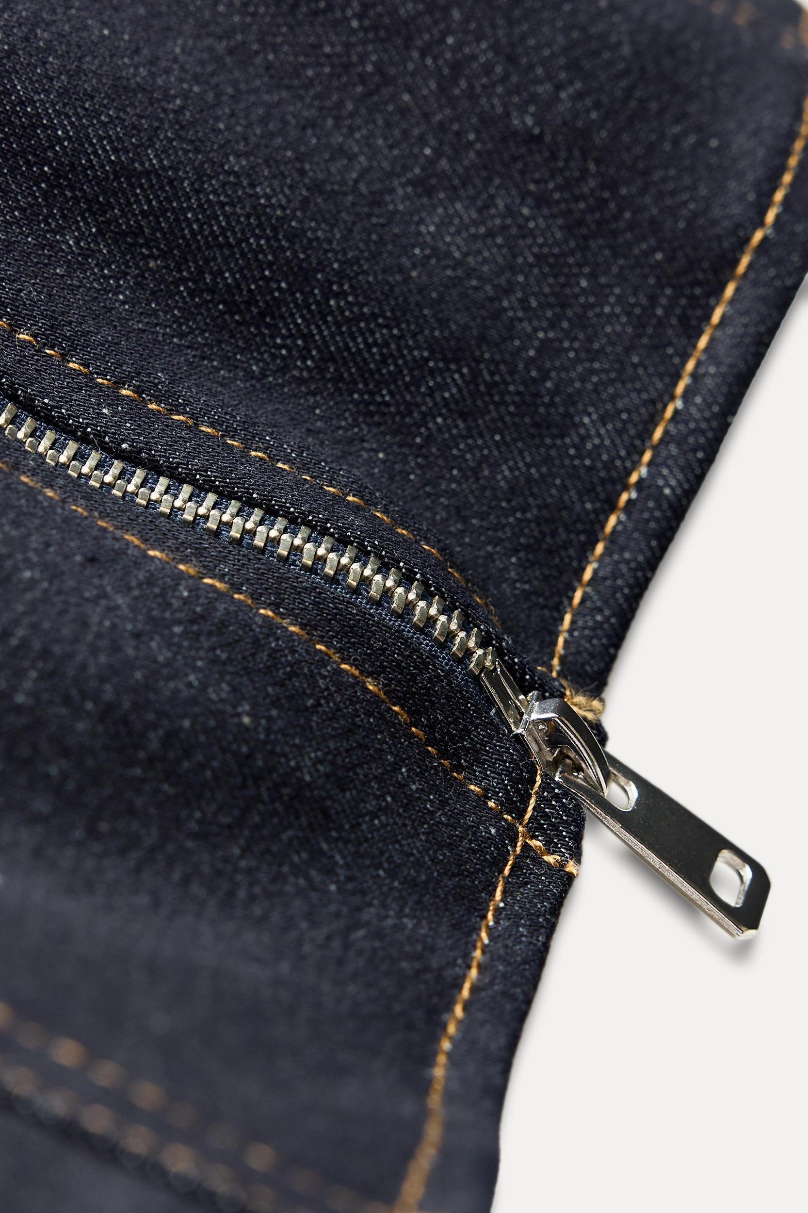 ZIPPERED DENIM TOP ZW COLLECTION Product Image