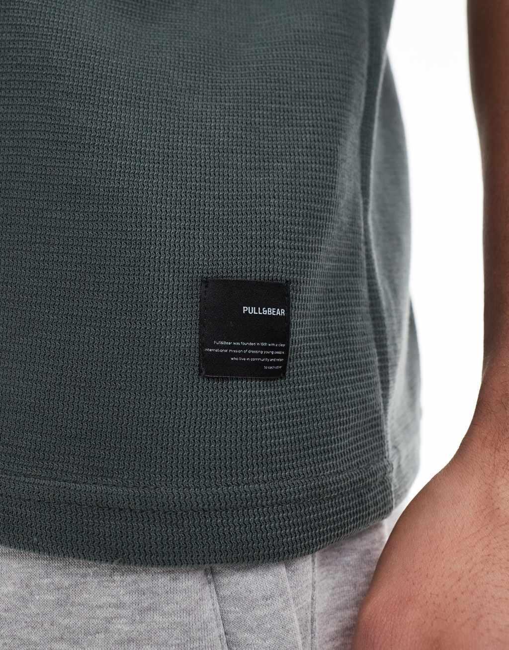 Pull&Bear regular fit washed t-shirt in light blue Product Image
