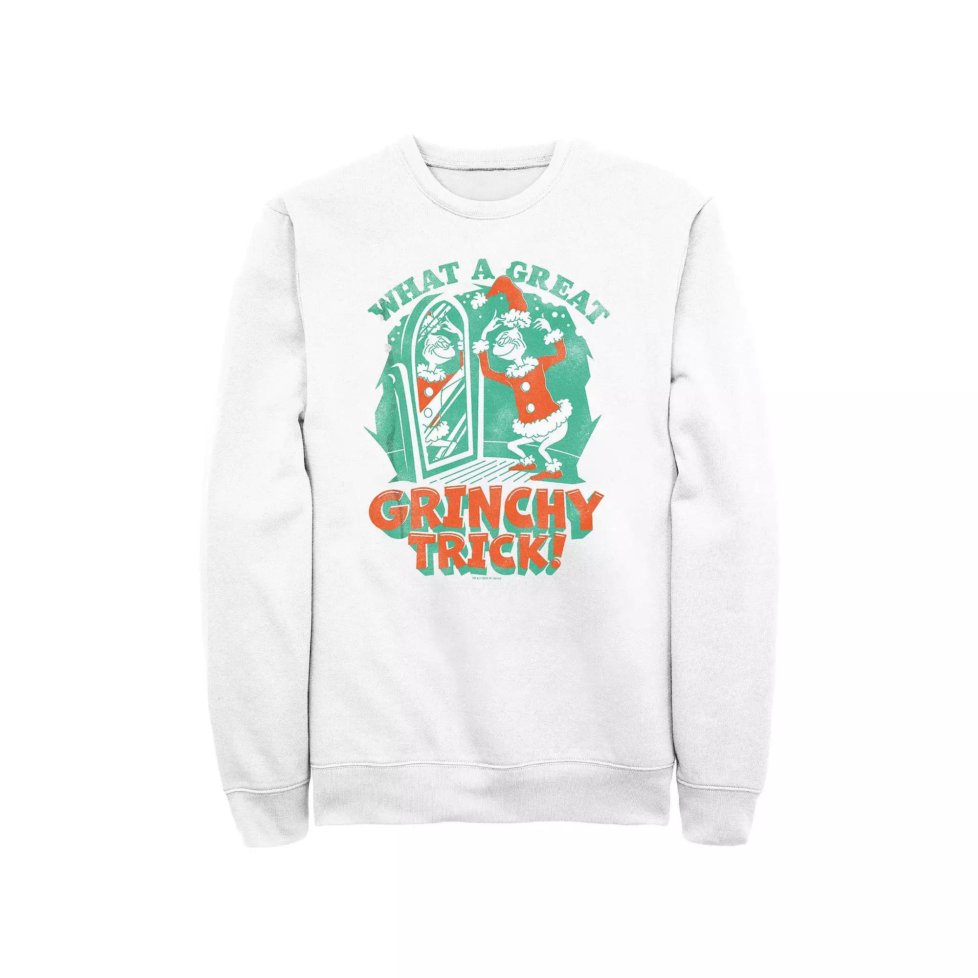 Big & Tall Dr. Seuss What A Great Grinchy Trick Graphic Fleece, Men's, Size: XL, White Product Image
