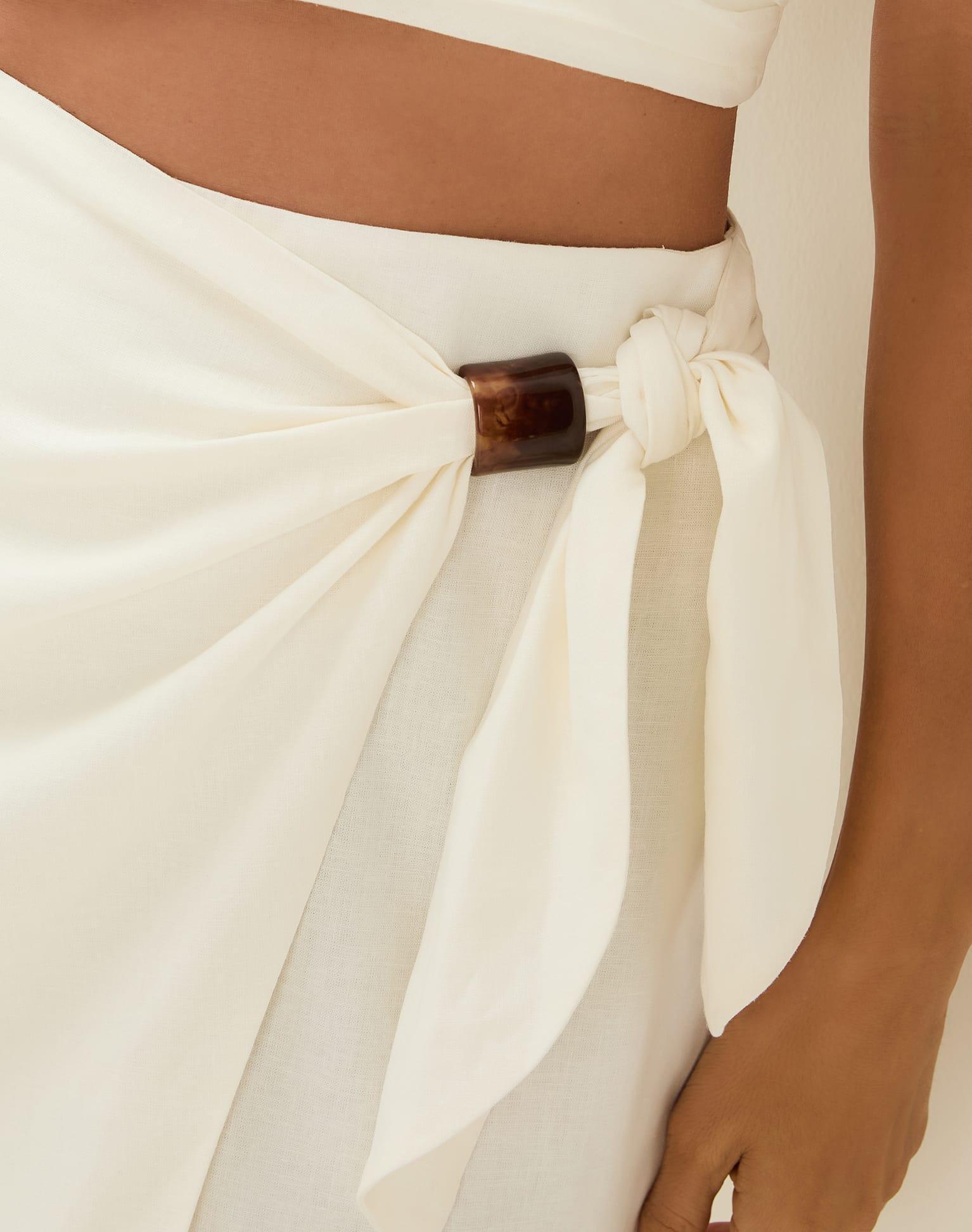 Luna Halter Top - Off White Product Image