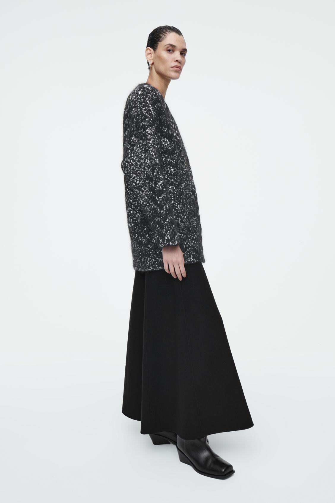 OVERSIZED HERRINGBONE MOHAIR-BLEND CARDIGAN Product Image