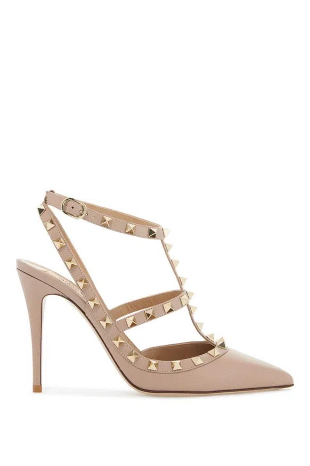 VALENTINO GARAVANI Rockstud Pumps In Neutral Product Image
