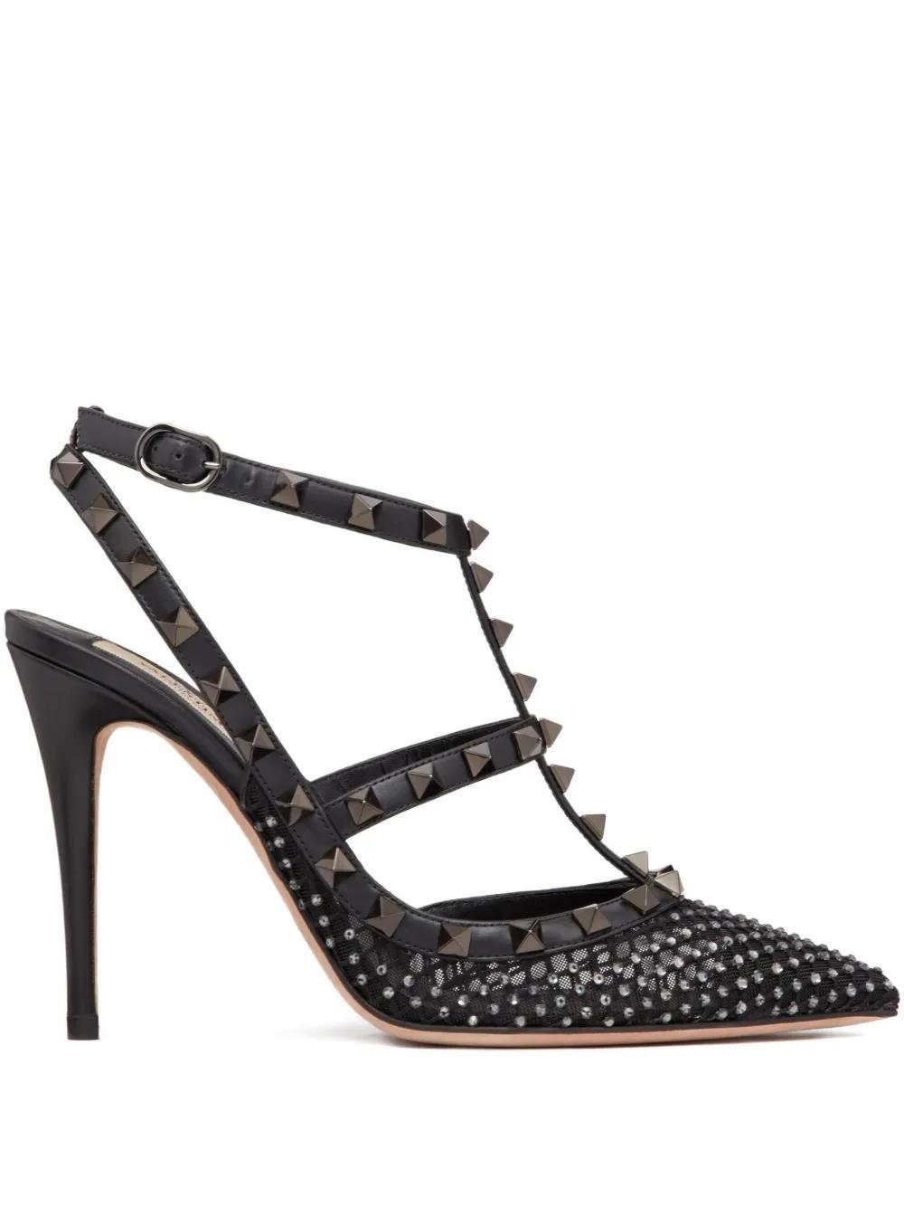 Rockstud 100mm rhinestone-embellished pumps Product Image