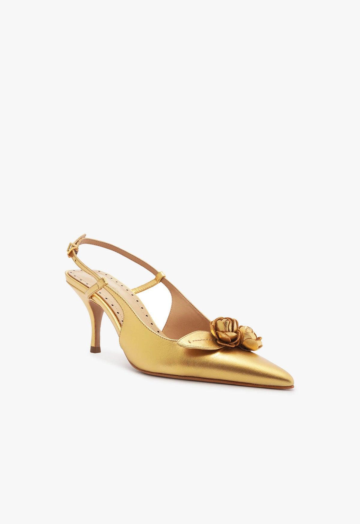 Alma Sling Metallic Leather Pump Product Image