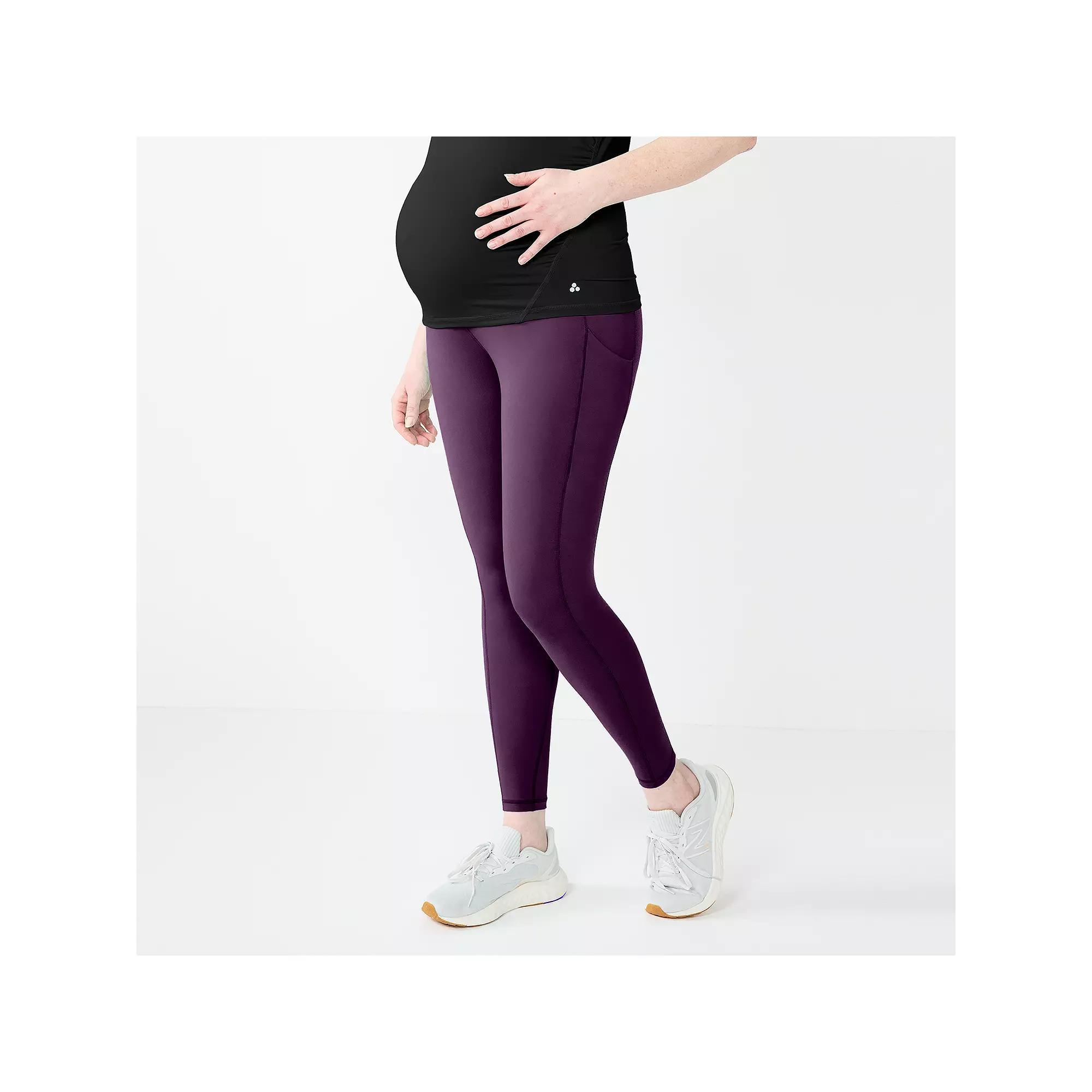 Maternity Tek Gear® Ultrastretch 7/8 Leggings, Women's, Size: Medium, Blue Crayon Product Image