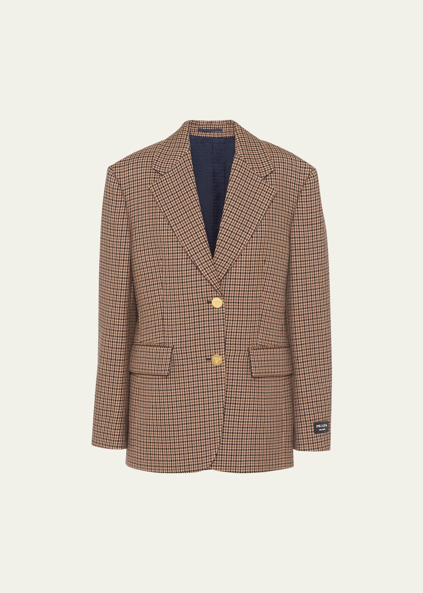 Pied De Poule Single-Breasted Jacket Product Image