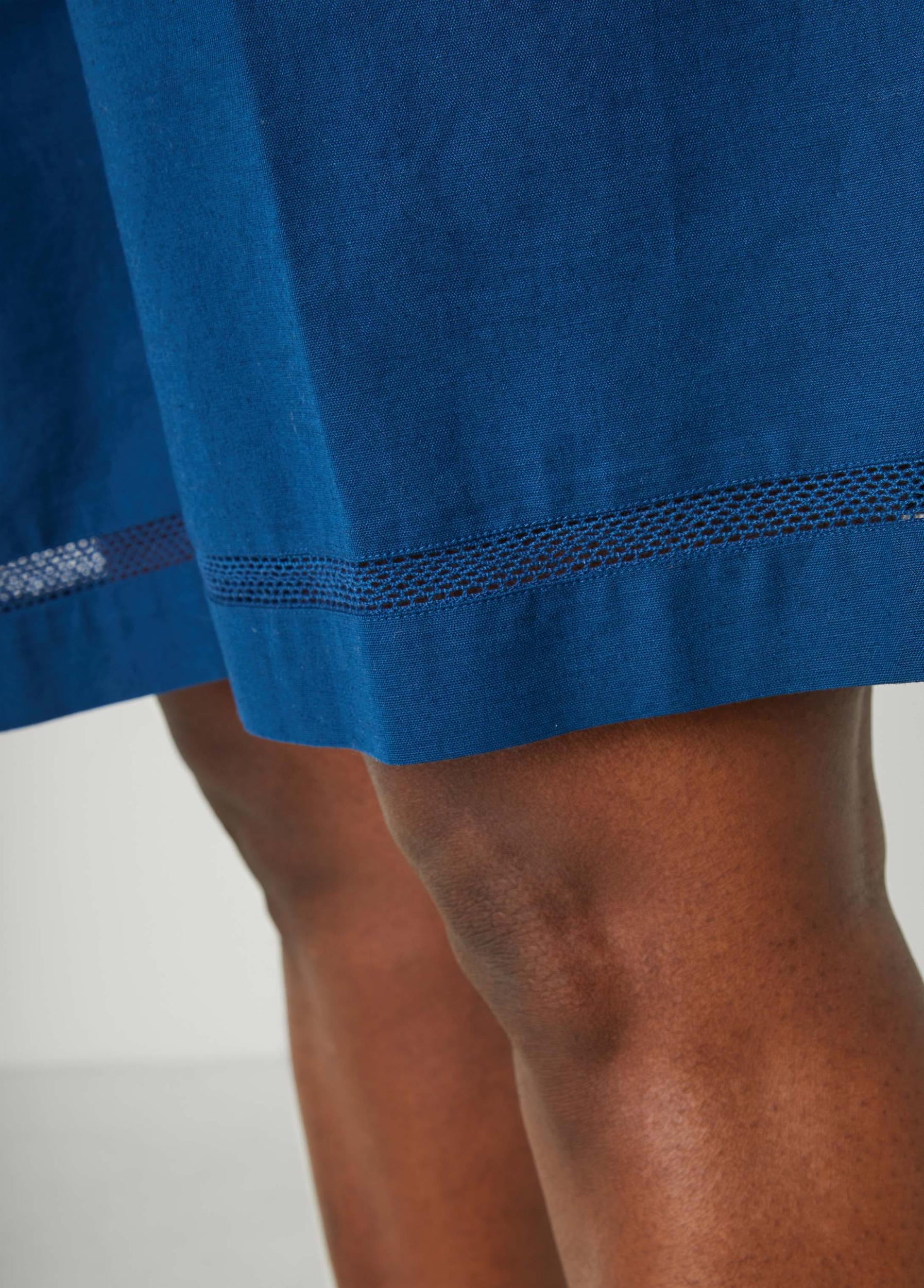 Embroidered Cotton Blend Shorts Product Image