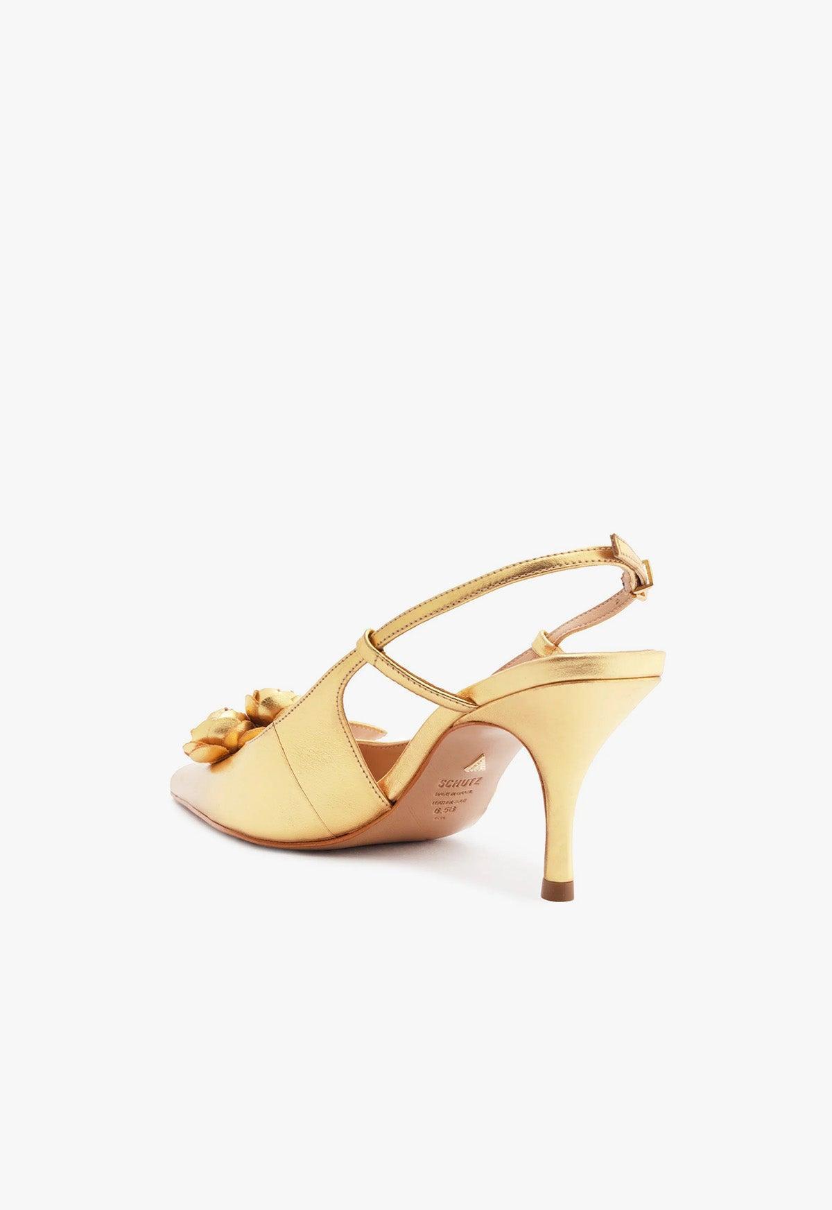 Alma Sling Metallic Leather Pump Product Image