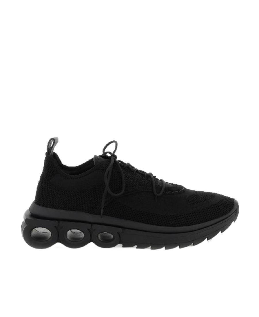 FERRAGAMO Logo Low-upper Sports Shoes In Black Product Image