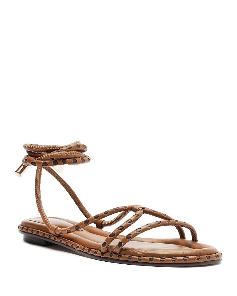 Womens Donna Leather Ankle-Wrap Sandals Product Image