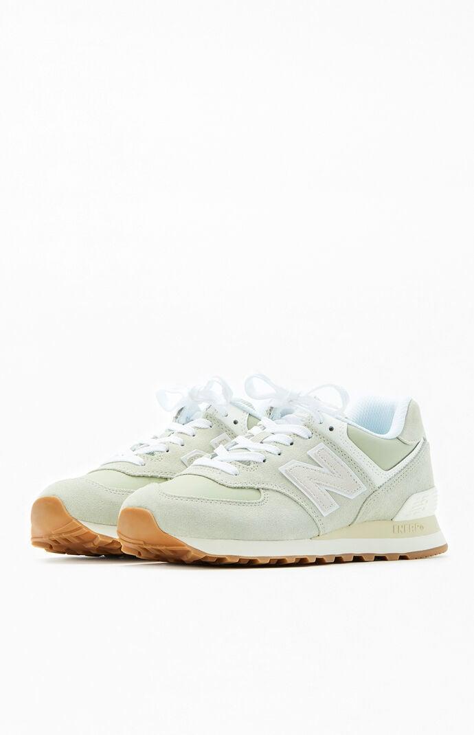New Balance Classics WL574 (Olivine/Moonbeam) Women's Lace up casual Shoes Product Image