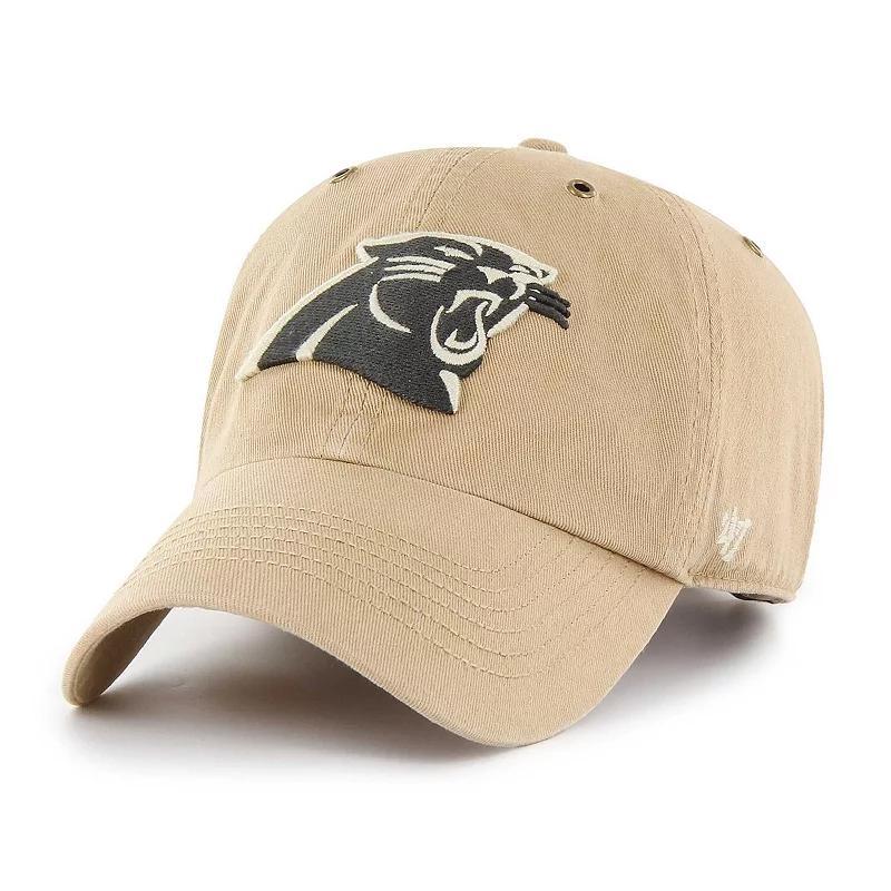 Mens 47 Khaki Carolina Panthers Overton Clean Up Adjustable Hat Product Image