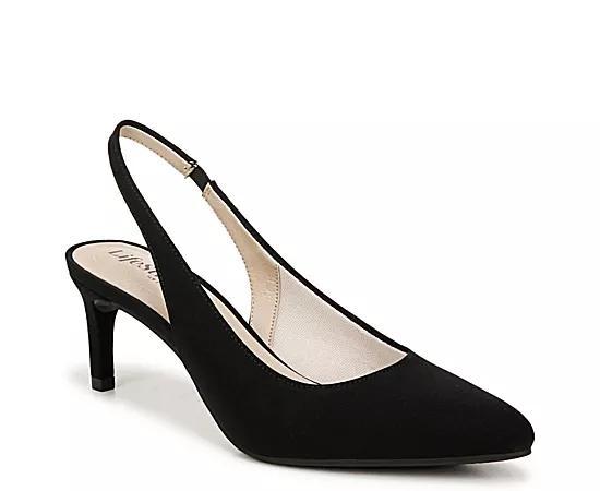 LifeStride Annalise Women's Slingback Heels, Size: 6, Black Fabric Product Image