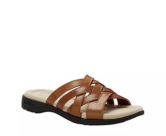 Eastland Hazel Women's Leather Slide Sandals, Size: 9, Light Blue Product Image