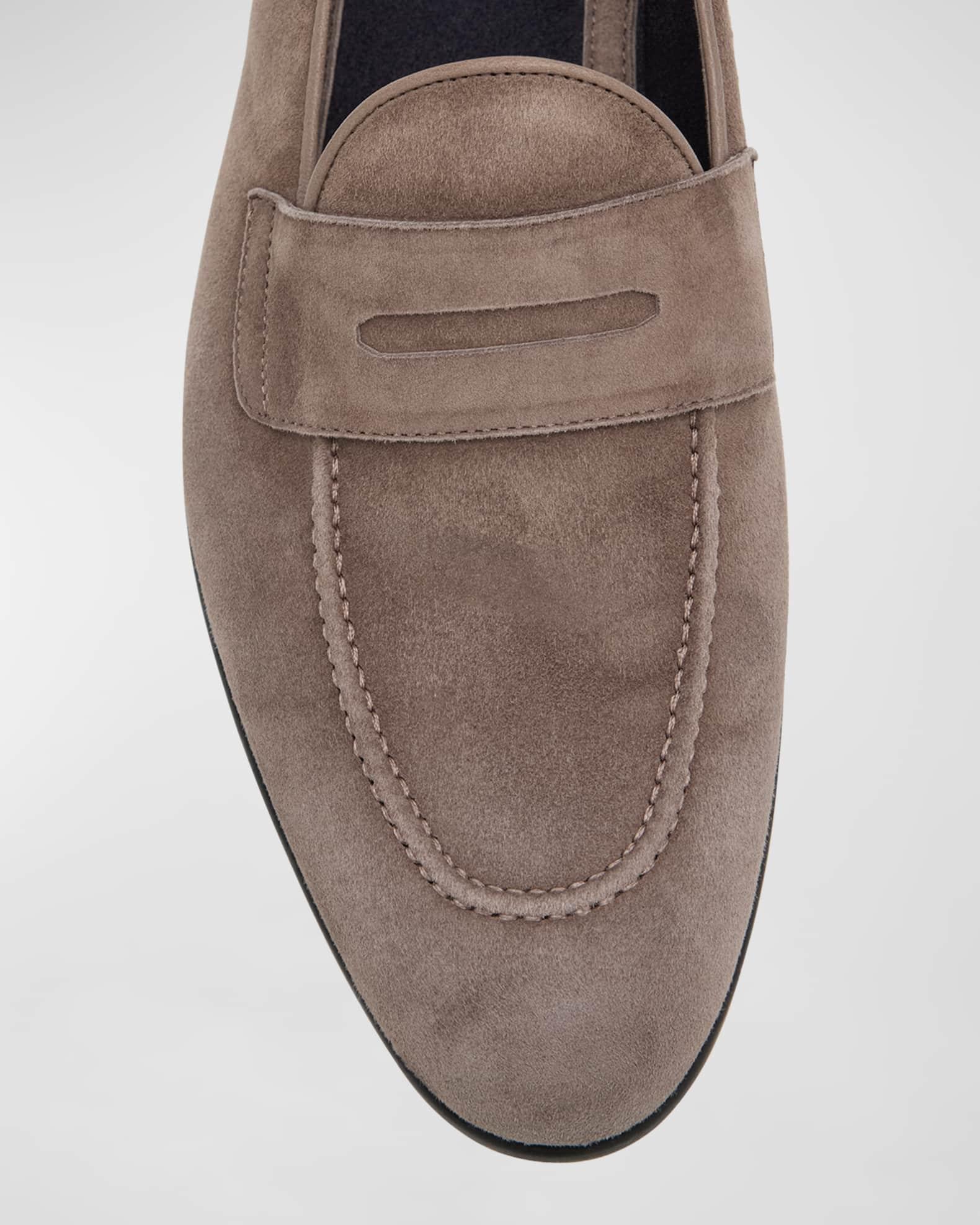 Men's V-Logo Leather Drivers Product Image
