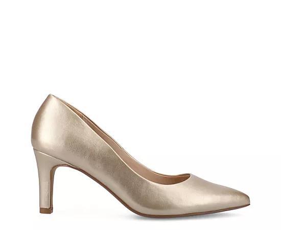 Journee Scylee Slip-On Stiletto Pointed-Toe High Heel Shoes, Womens Beige Product Image