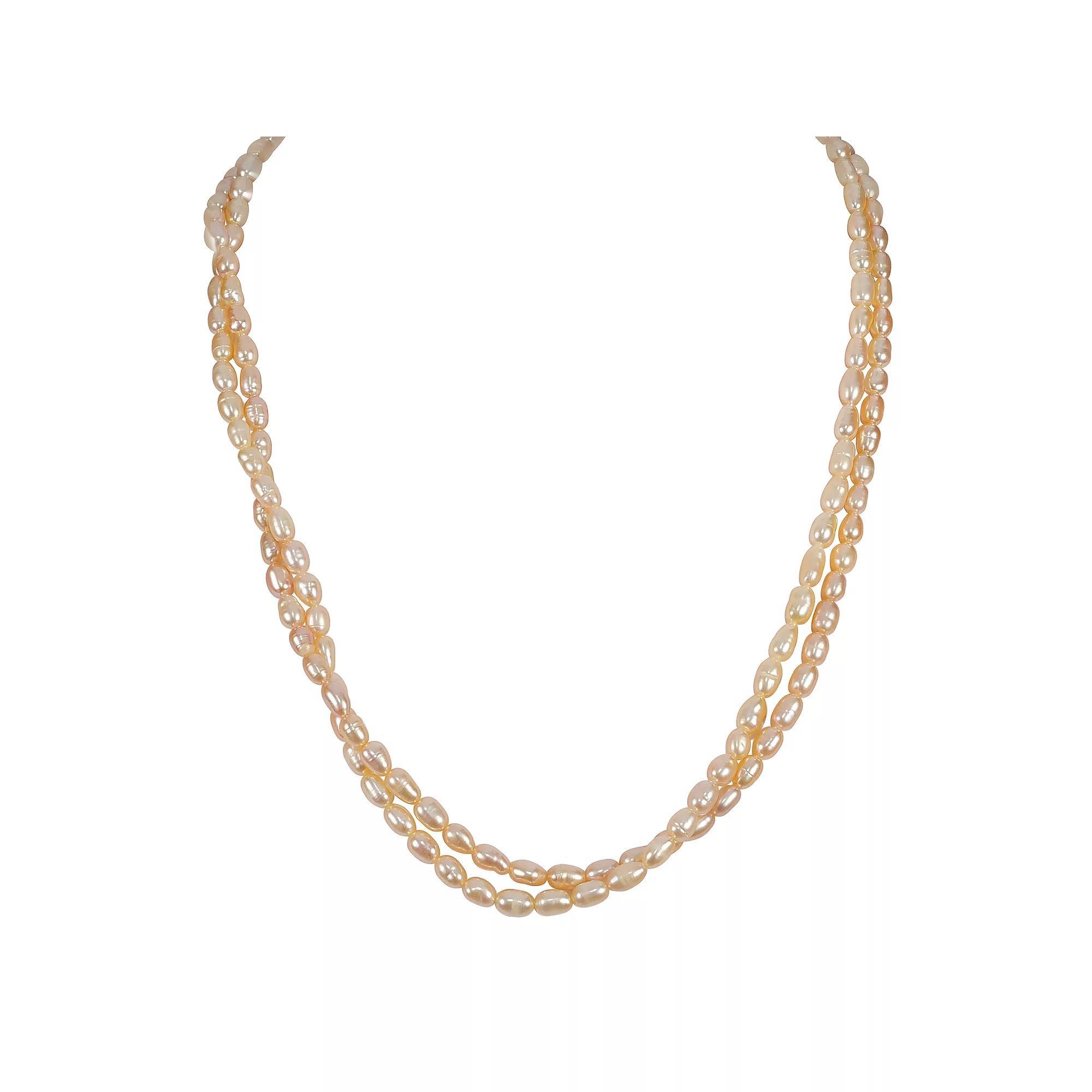 Gemistry Sterling Silver Freshwater Cultured Pearl Double Strand Necklace, Women's, Size: 18", White Product Image