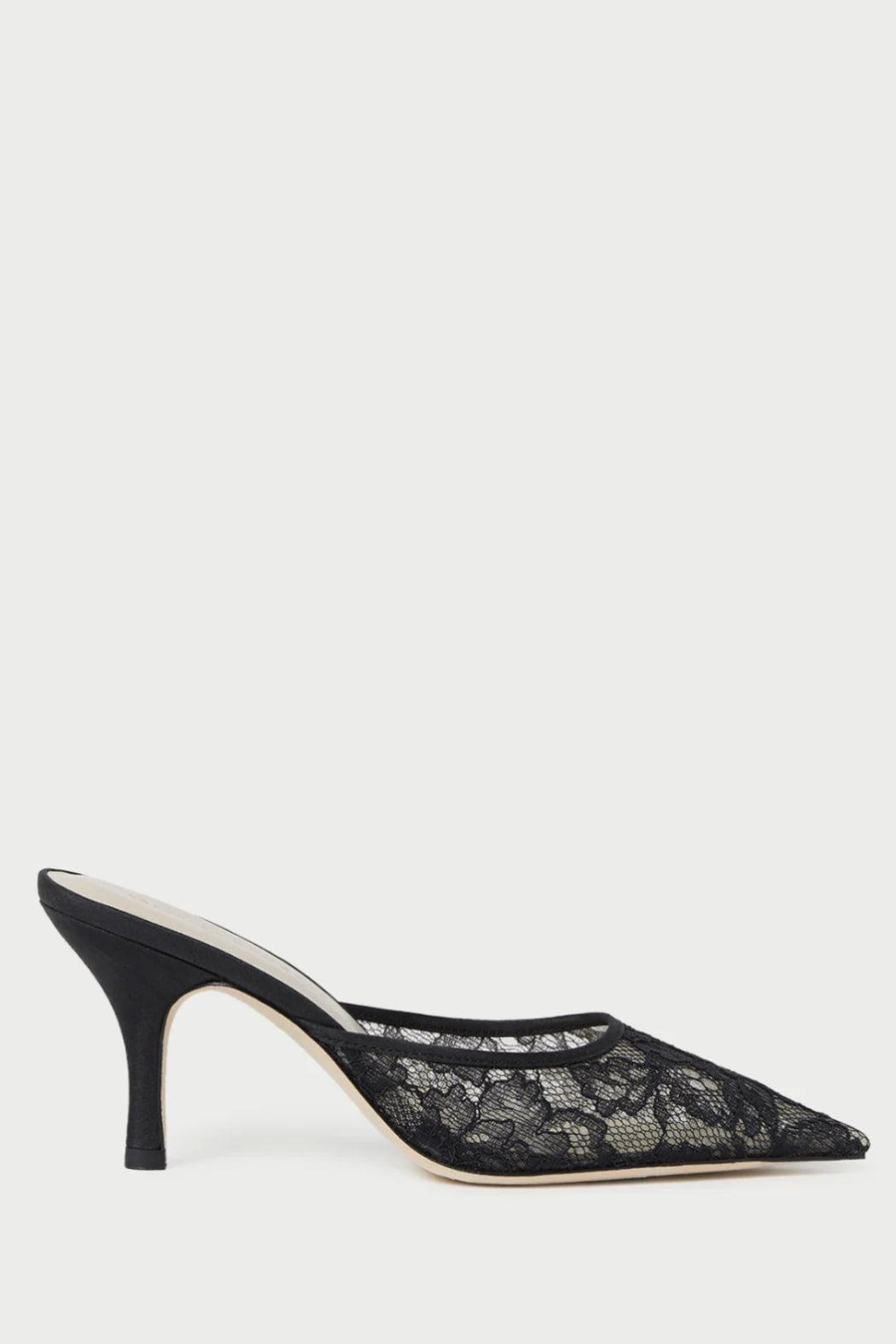Layla Black-Lace Mule Product Image