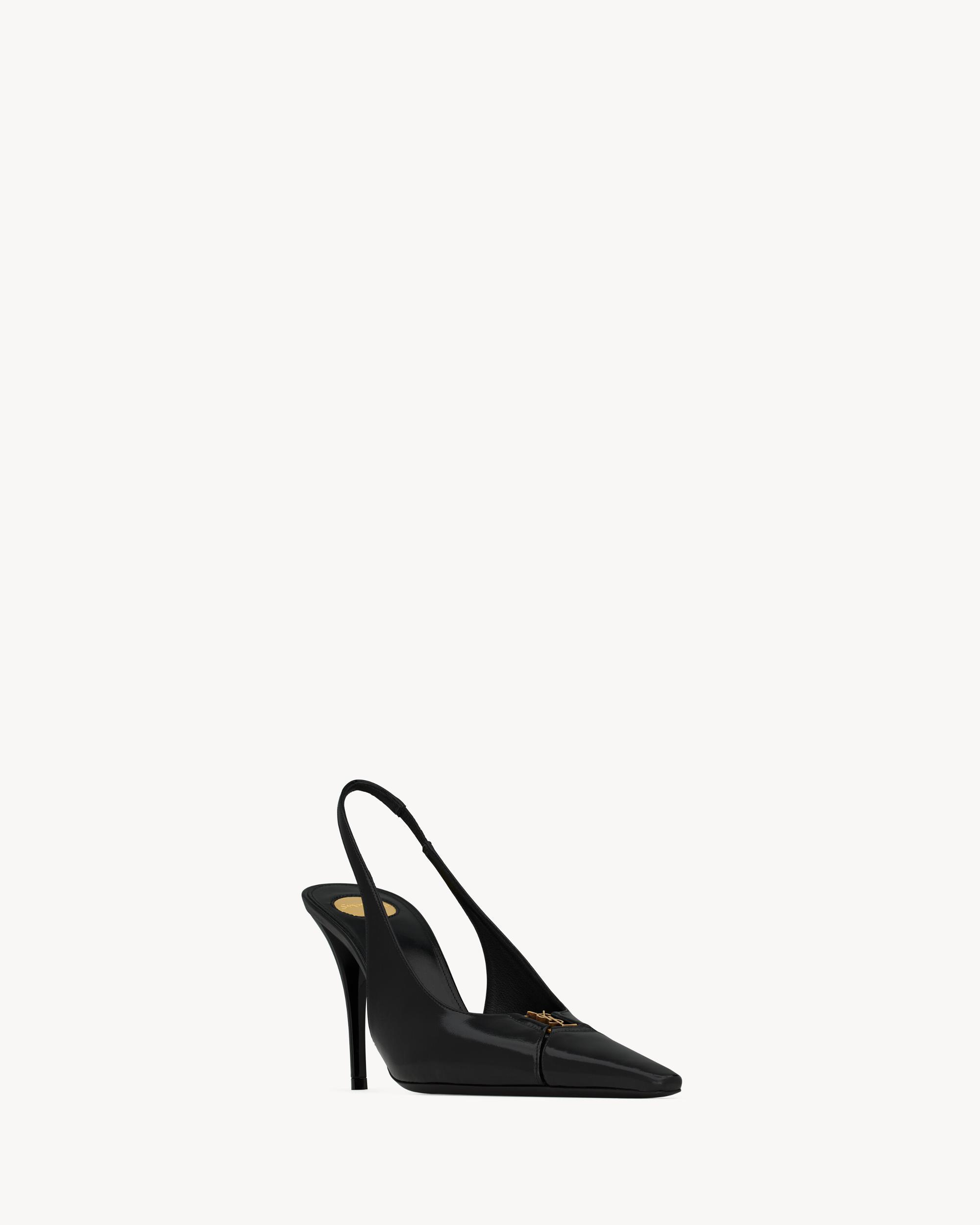 BABYLONE BRETEUIL slingback pumps in smooth leather Product Image