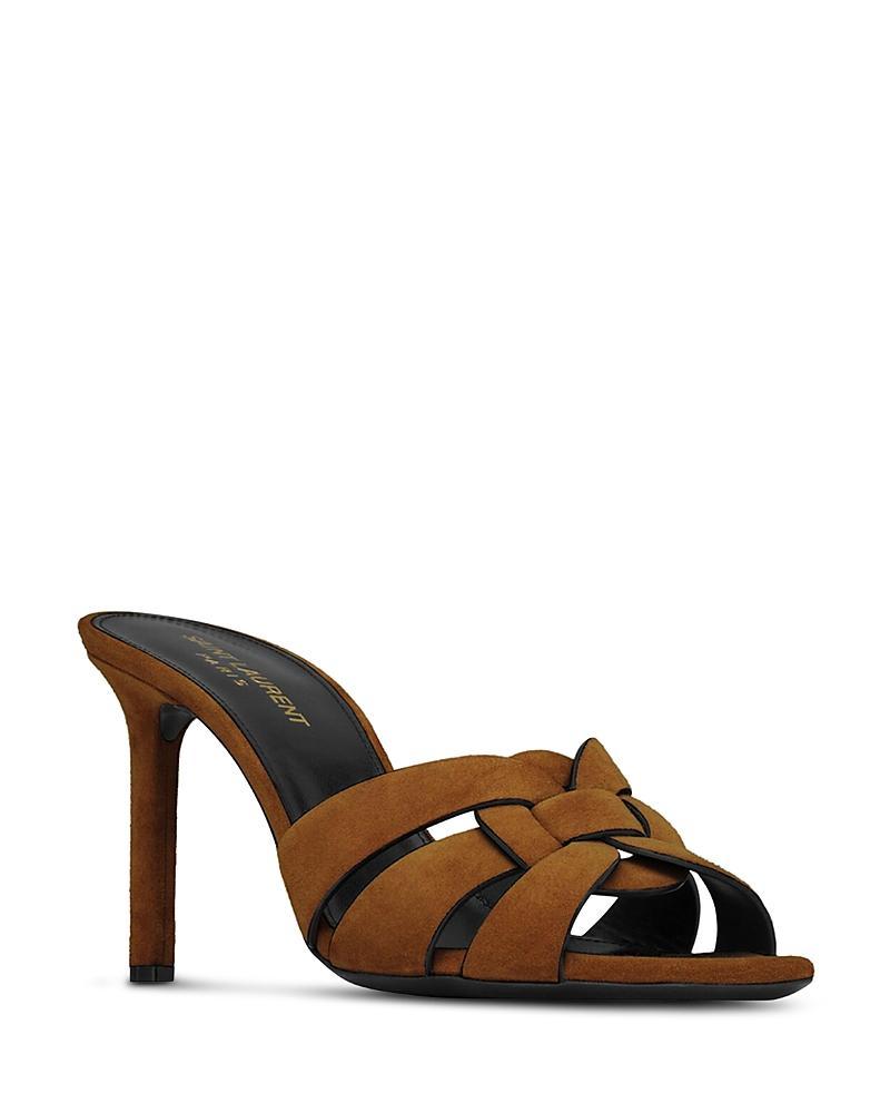Saint Laurent Womens Tribute Mules in Smooth Leather Product Image