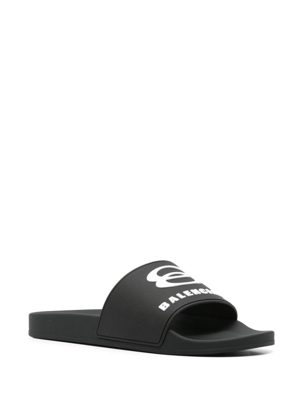 logo-embroidered pool slides Product Image