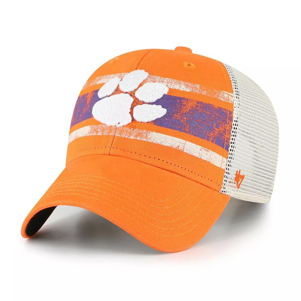 Men's '47 Orange/White Clemson Tigers Interlude MVP Trucker Snapback Hat Product Image