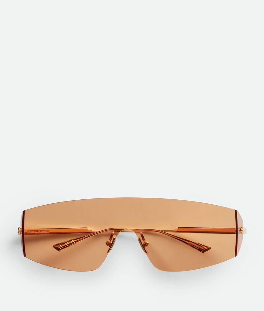 Futuristic Shield Sunglasses in Gold/orange Product Image