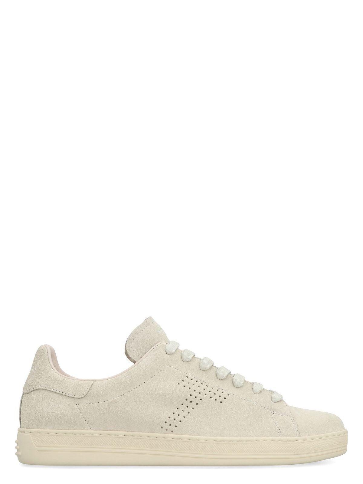 TOM FORD Men's Warwick Suede Sneakers In Panna Product Image