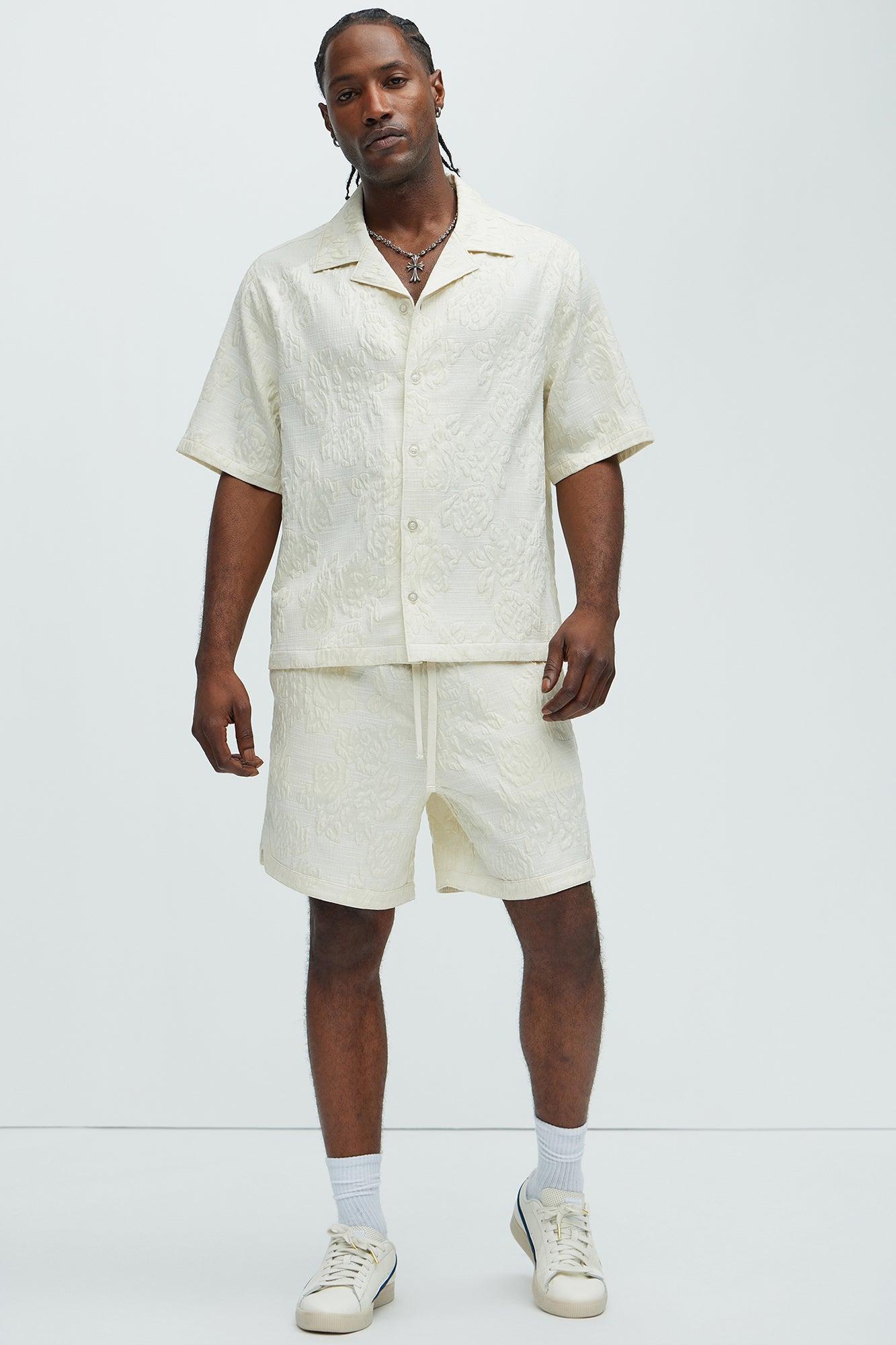 Bartlett Jacquard Shorts - White/combo Product Image