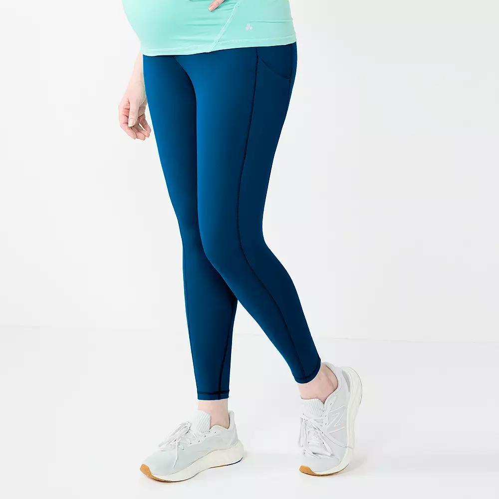 Maternity Tek Gear® Ultrastretch 7/8 Leggings, Women's, Size: Medium, Blue Crayon Product Image