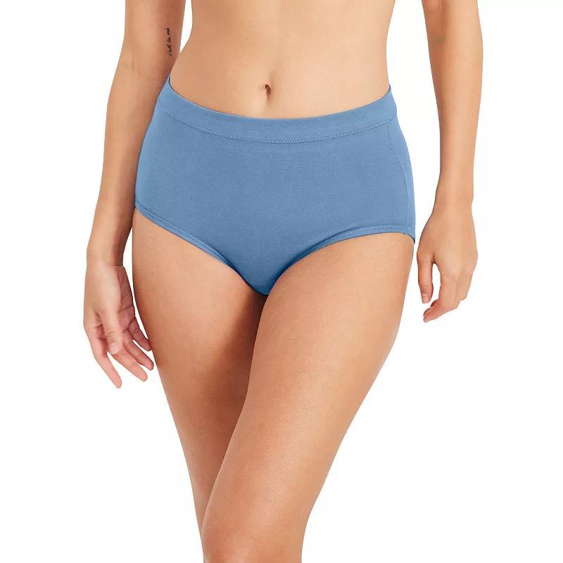 Womens Jockey Cotton Stretch Brief Panty 1556, Gray Grey Product Image