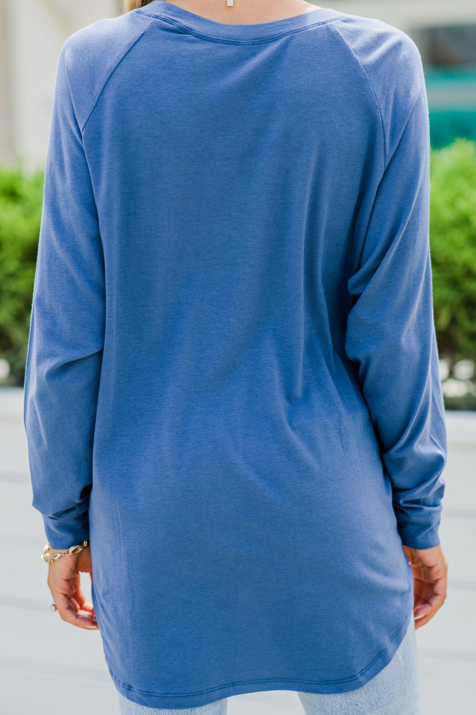 Easy Like Sunday Denim Blue Tunic Female Product Image