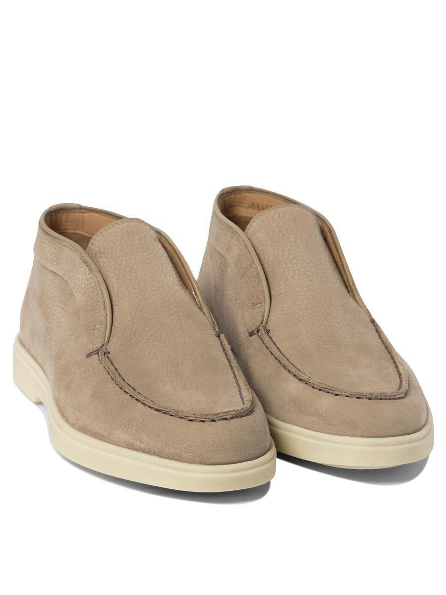 SANTONI Andvari Ankle Boots Beige In Grey Product Image